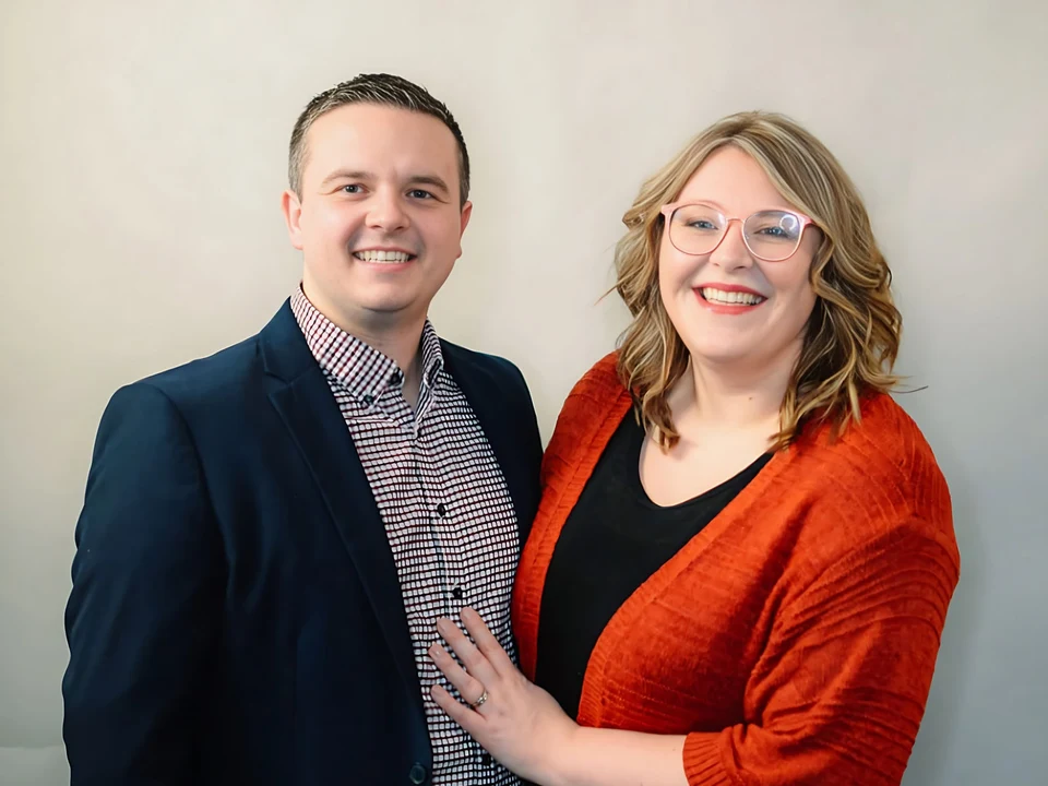 Lead Pastor Andrew Ball and Julia Ball smiling together