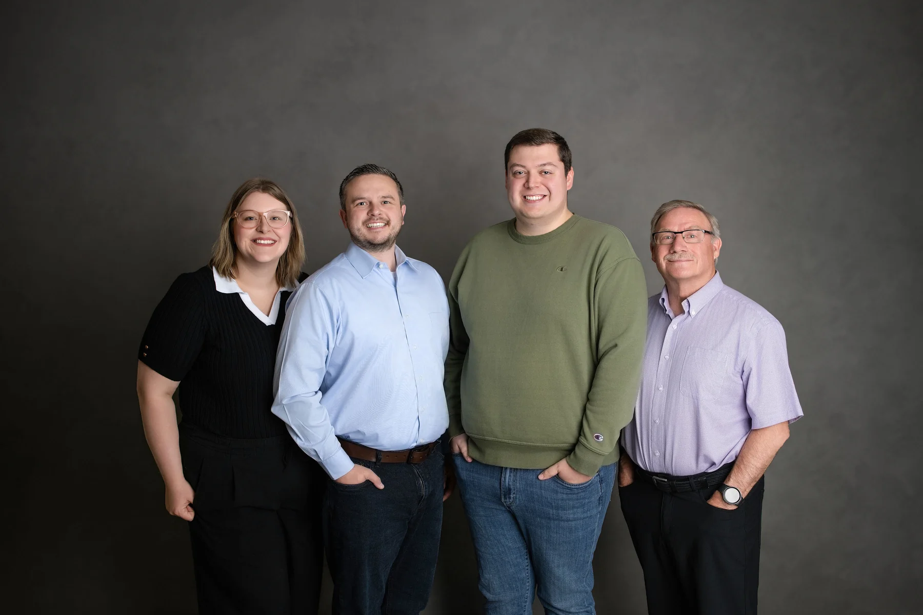 Pastors Andrew Ball, Julia Ball, Wilson Hynes, and Lucas Ralph together